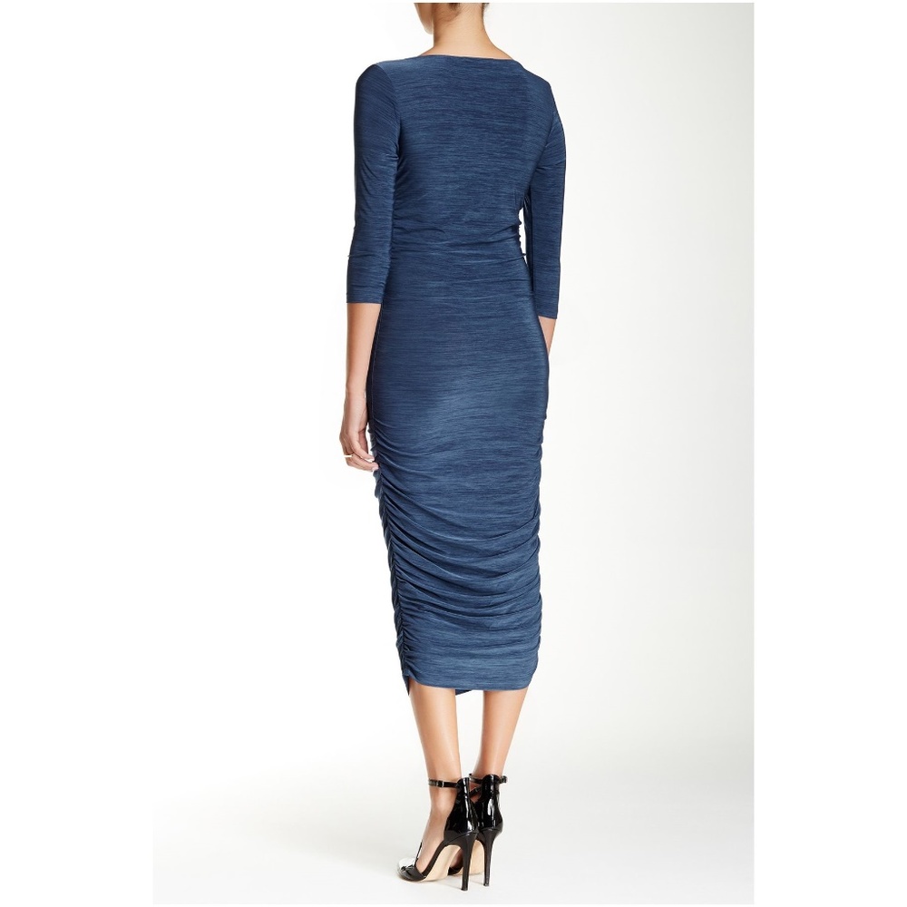 033 CATHERINE MALANDRINO Olive Melange Lansbury Dress sz L - Picture 3 of 8